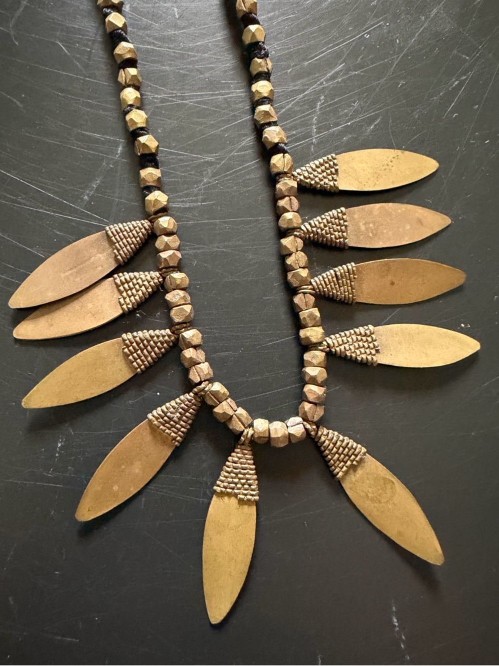 🍂 Noonday Collection Bronze Leave Necklace